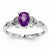 14k White Gold Purple Amethyst & Diamond Ring