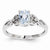 14k White Gold Aquamarine Diamond Ring