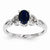 14k White Gold Genuine Sapphire Diamond Ring