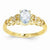 14k Yellow Gold Aquamarine Diamond Ring