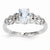 14k White Gold Aquamarine Diamond Ring