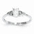 14k White Gold Genuine White Topaz Diamond Ring