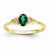 14k Yellow Gold Diamond & Genuine Emerald Ring