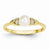 14k Yellow Gold Diamond & Pearl Ring