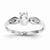 14k White Gold Genuine White Topaz Diamond Ring