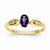 14k Yellow Gold Diamond & Amethyst Ring