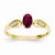 14k Yellow Gold Diamond & Genuine Ruby Ring