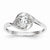 14k White Gold Genuine White Topaz Diamond Ring