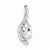 14k White Gold Genuine White Topaz Diamond pendant, Gorgeous Pendants for Necklace