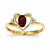 14k Yellow Gold Diamond & Garnet Ring