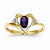 14k Yellow Gold Diamond & Amethyst Ring