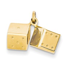 14k Gold Dice Charm hide-image