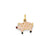 3-D Enameled Pig Charm in 14k Gold