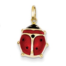 14k Gold Enameled Ladybug Charm hide-image