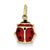 14k Gold Red Enameled Ladybug Charm hide-image