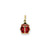 Red Enameled Ladybug Charm in 14k Gold