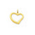 Open Heart Charm in 14k Gold