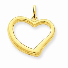 14k Gold Open Heart Charm hide-image