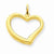 14k Gold Open Heart Charm hide-image