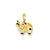 Enameled Cow Charm in 14k Gold