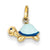 14k Gold Enameled Turtle Charm hide-image