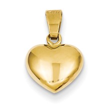 14k Gold Puffed Heart Charm hide-image