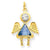 14k Gold March Girl Angel Birthstone Charm hide-image