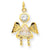 14k Gold April Girl Angel Birthstone Charm hide-image