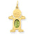 14k Gold Boy 6x4 Oval Genuine Peridot-August Charm hide-image