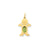 Boy 6x4 Oval Genuine Peridot-August Charm in 14k Gold