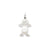 Boy 7x5 Oval Cultured Pearl-June Charm in 14k White Gold