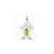 Boy 7x5 Oval Genuine Peridot-August Charm in 14k White Gold