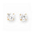 14k Yellow Gold 5.75mm CZ stud Earrings