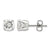 14k White Gold 5.75mm CZ stud Earrings