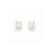 14k Yellow Gold 3mm Square CZ Post Earrings