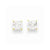 14k Yellow Gold 5mm Square CZ Post Earrings