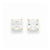 14k Yellow Gold 6mm Square CZ Post Earrings