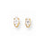 14k Yellow Gold 5x2.5mm Marquise Cubic Zirconia Earring, Jewelry Earrings