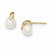 14k Yellow Gold Cultured Pearl Post Earrings