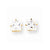 14k Yellow Gold 6mm Princess Cut Cubic Zirconia Earrings