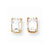 14k Yellow Gold 8x6mm Emerald Cut Cubic Zirconia Earrings