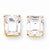 14k Yellow Gold 12x10mm Emerald Cut Cubic Zirconia Earrings