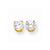 14k Yellow Gold 6mm Cubic Zirconia Earrings