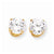 14k Yellow Gold 9mm Cubic Zirconia Earrings