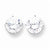 14k White Gold 10mm Cubic Zirconia Earrings