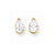 14k Yellow Gold 7x5mm Pear Cubic Zirconia Earrings