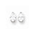 14k White Gold 8x5mm Pear Cubic Zirconia Earrings