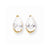 14k Yellow Gold 9x6mm Pear Cubic Zirconia Earrings