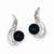 14k White Gold 5.5mm Black Pearl Earrings