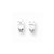 14k White Gold 5x3mm Oval Cubic Zirconia Earrings